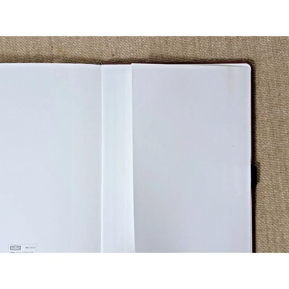 Lot of 2 Hardcover Notebook Journal  Vegan Leather Cover Brown Lined Pages‎